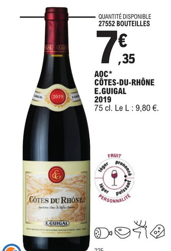 E.Leclerc AOC* CÔTES-DU-RHÔNE E.GUIGAL offre