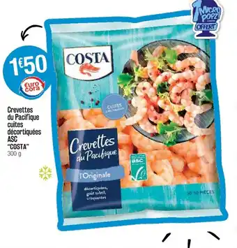 Cora x Carrefour Crevettes du pacifique cuites décortiquées ASC offre