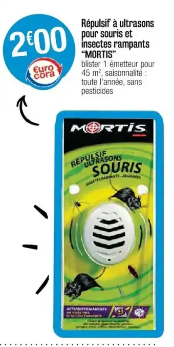 Répulsif à ultrasons pour souris et insectes rampants "mortis"