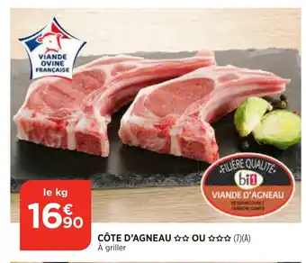 Bi1 Côte d'agneau offre
