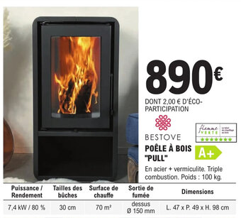 E.Leclerc Brico POÊLE À BOIS "PULL" offre