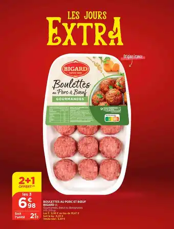 Bi1 Boulettes au porc et bœuf bigard offre