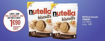 Géant Casino NUTELLA biscuits FERRERO offre