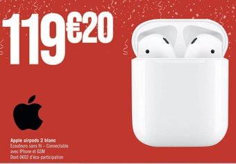 Apple airpods 2 blanc