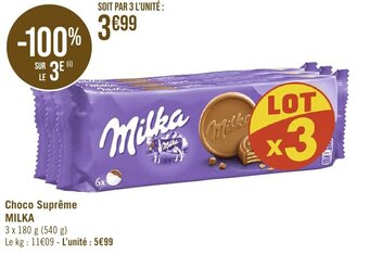 Géant Casino Choco Suprême MILKA offre