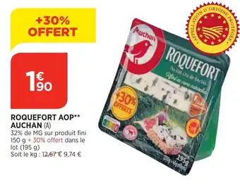 Bi1 Roquefort AOP auchan offre