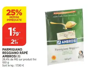 Parmigiano reggiano râpé ambrosi