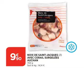 Bi1 Noix de saint-jacques avec corail surgelées auchan offre