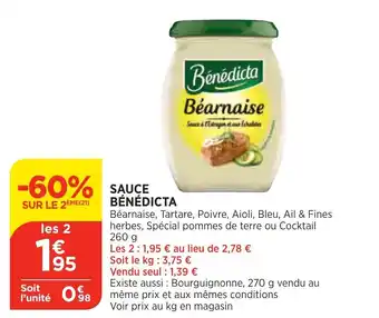 Sauce bénédicta