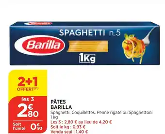 Bi1 Pâtes barilla offre