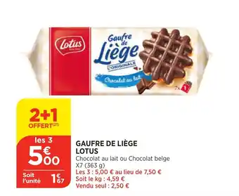 Bi1 Gaufre de liège lotus offre