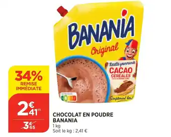 Bi1 Chocolta en poudre banania offre