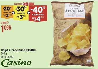Géant Casino Chips à l'Ancienne CASINO offre