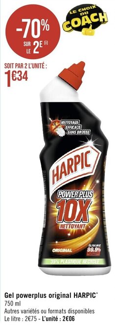 Géant Casino Gel powerplus original HARPIC offre