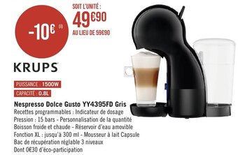 Nespresso Dolce Gusto YY4395FD Gris