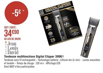 Géant Casino Tondeuse multifonctions Digital Clipper 39961 offre