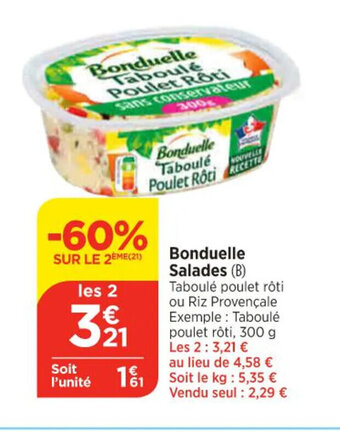 Bi1 Bonduelle Salades offre