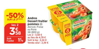 Bi1 Andros Dessert fruitier pommes offre