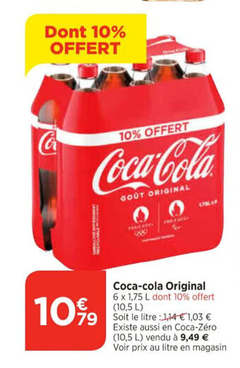Bi1 Coca-cola Original 6 x 1,75 L offre