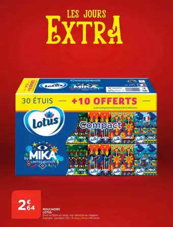 Bi1 Mouchoirs Lotus offre