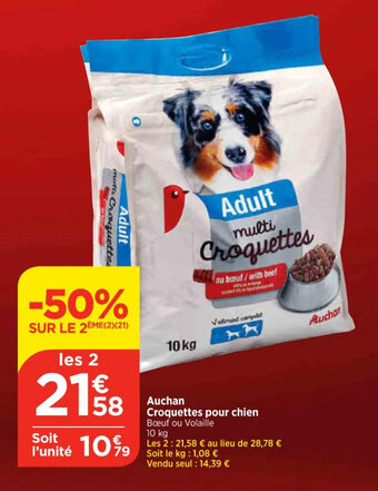 Bi1 Auchan Croquettes pour chien offre