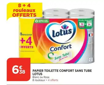Bi1 Papier Toilette Confort Sans Tube Lotus offre