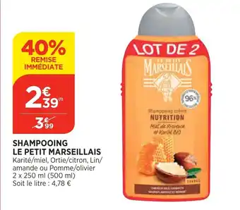 Bi1 Shampooing Le Petit Marseillais offre