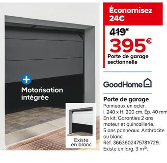 Castorama Goodhome porte de garage offre