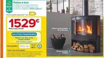 Castorama Panadero poêle à bois iris ecodesign offre