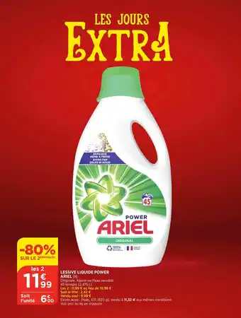 Bi1 Lessive Liquide Power Ariel offre