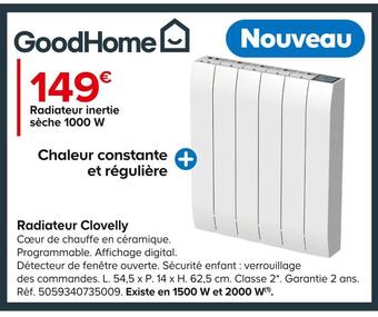 Castorama Goodhome radiateur clovelly offre