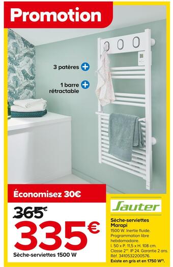 Castorama Sauter sèche-serviettes marapi offre