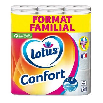 Carrefour Lotus papier toilette confort format familial offre