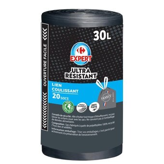 Carrefour Carrefour 20 sacs poubelle 30 l offre