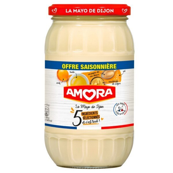 Promo Amora mayonnaise la mayo de dijon 5 ingrédients sélectionnés et c