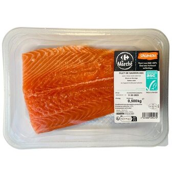 Carrefour Market Filet de saumon avec peau sans arêtes asc carrefour le marché offre