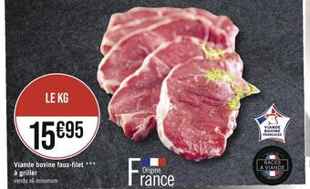 Casino Supermarchés Viande bovine faux-filet à griller offre