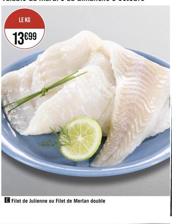 Casino Supermarchés Filet de julienne ou filet de merlan double offre