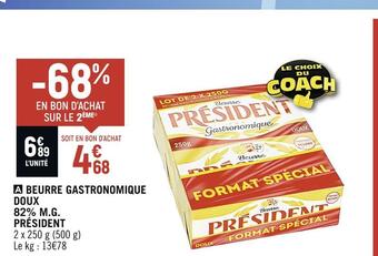 Petit Casino Président beurre gastronomique doux 82% m.g offre