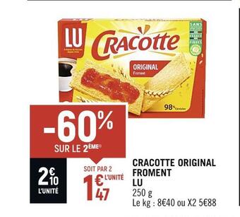 Spar Lu cracotte original froment offre