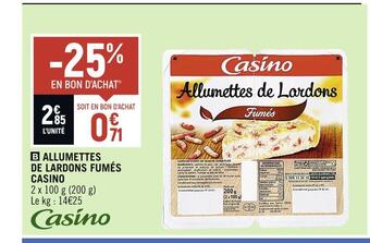 Casino allumettes de lardons fumés