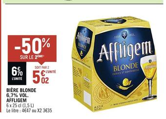 Spar Affligem bière blonde 6,7% vol offre