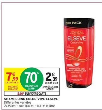 Intermarché Elseve shampooing color-vive offre