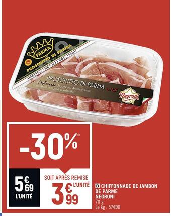 Petit Casino Negroni chiffonnade de jambon de parme offre