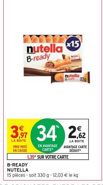 Intermarché Nutella b-ready nutella offre