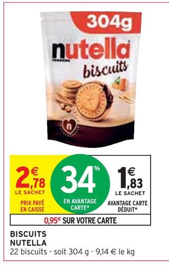 Intermarché Nutella biscuits offre