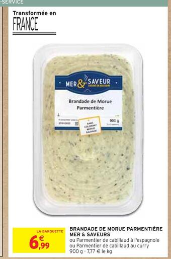 Intermarché Mer & saveurs brandade de morue parmentière offre