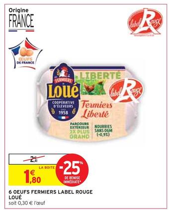Intermarché Loué 6 oeufs fermiers offre