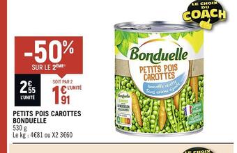 Bonduelle petits pois carottes