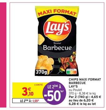 Lay's chips maxi format barbecue